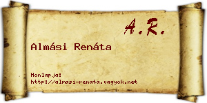 Almási Renáta névjegykártya